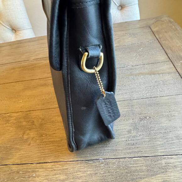 Vintage Coach Lexington Black Leather Briefcase Messenger Bag Turn Lock 5265 - Picture 15 of 16
